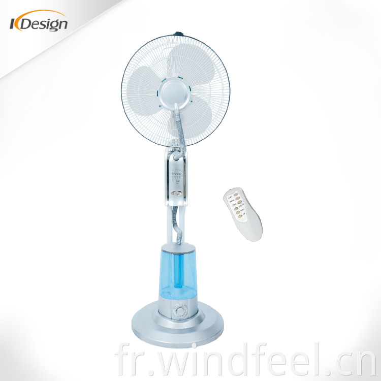 Ventilateur électrique de ventilateur de support de pulvérisation d'humidificateur avec de l'eau 16 pouces ce prix du ventilateur de brume fraîche en inde